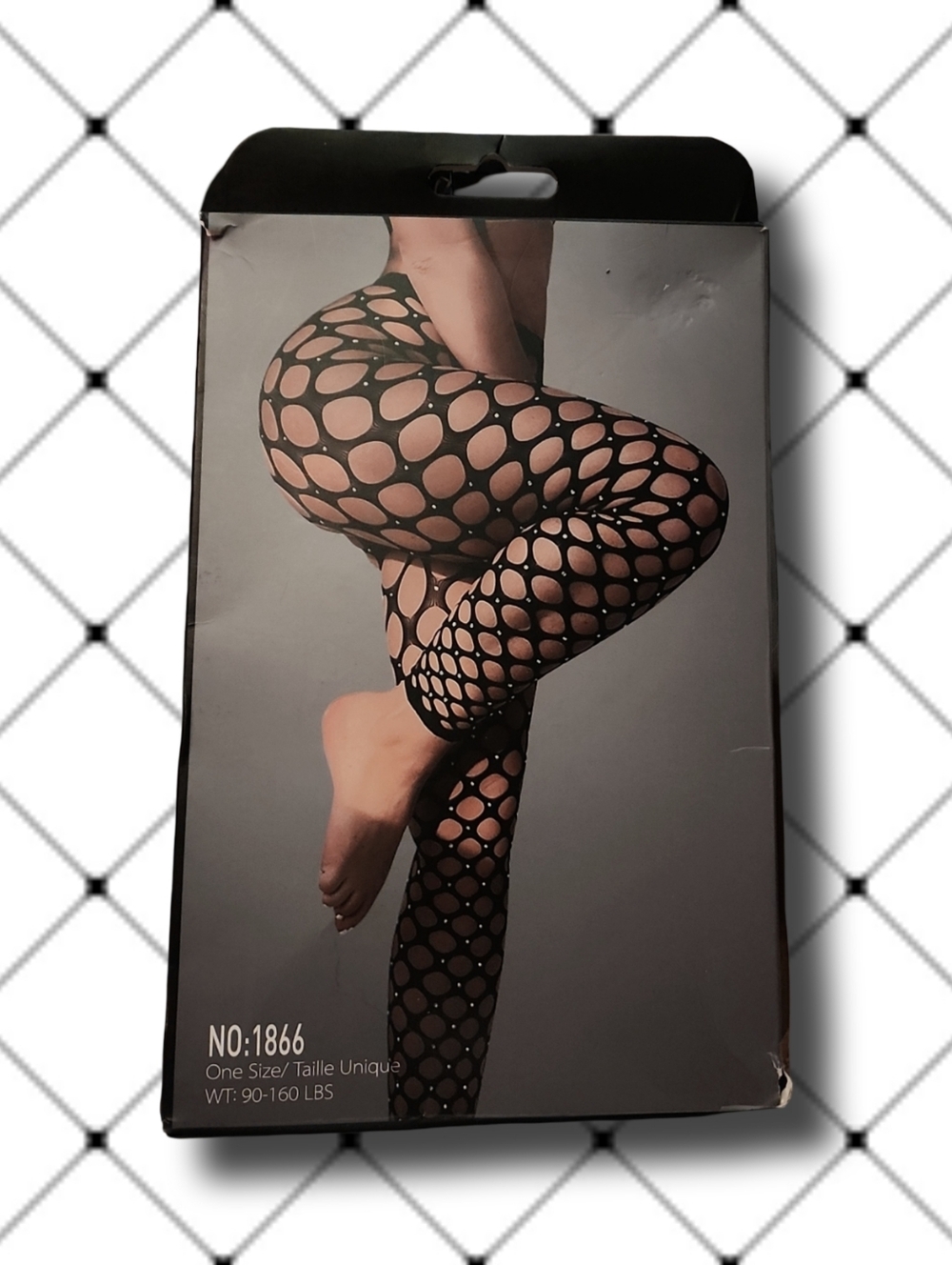 Cindy Love Studded Fishnet Footless Stockings (Item NO: 1866). Goth Sexy Punk